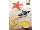 VINYL COTTON OCEAN ANIMALS,4ASST