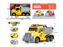 FRICTION TRUCK W/SOUND & LIGHT，YELLOW(INCLUDE BATTERY)