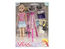 9"SOLID BODY DOLL W/ACCESSORIES