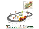 B/O RAIL CAR SET W/MUSIC 48PCS