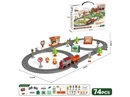 B/O RAIL CAR SET W/MUSIC 74PCS