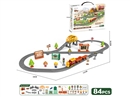 B/O RAIL CAR SET W/MUSIC 84PCS