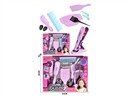 HAIRDRESSING SET W/LIGHT,12PCS,2COLOURS