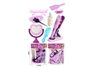 HAIRDRESSING SET W/LIGHT,11PCS,2COLOURS