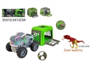 FRICTION CAR W/CAGE & DINOSAUR