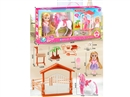 6.5"SOLID BODY DOLL W/HORSE