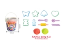 手提桶装-500g太空沙+DIY面杖沙模10件套（2色沙）