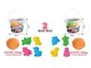手提桶装-250g太空沙+小马宝莉沙模4件套（2款混装）