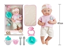 16寸全搪初生婴儿，带奶嘴，摇铃，夜光杯，餐具，被子，无IC，无功能