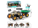 1:30双惯性合金2开门越野皮卡海盗车拖橡皮艇,车壳UV打印