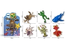 SOFT RUBBER OCEAN ANIMAL,6ASST