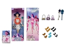 K-POP 猎魔女团真人版11.5寸12关节实身带七彩灯光主题曲鲁米佐依米拉儿唱歌芭比带魔术棒，镀金手提包金貂卡片一张