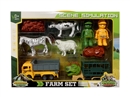 PULL BACK FARM CAR SET