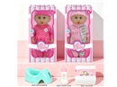 14"BLOW MOLD DOLL W/ACCESSORIES & 3D EYES & 12 SOUND IC(INCLUDED BATTERY),2ASST