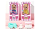 14"BLOW MOLD DOLL W/ACCESSORIES & 3D EYES & 12 SOUND IC(INCLUDED BATTERY),2ASST