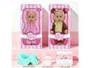 14"BLOW MOLD DOLL W/ACCESSORIES & 3D EYES & 12 SOUND IC(INCLUDED BATTERY),2ASST