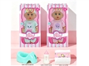 14"BLOW MOLD DOLL W/ACCESSORIES & 3D EYES & 12 SOUND IC(INCLUDED BATTERY),2ASST