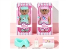 14"BLOW MOLD DOLL W/ACCESSORIES & 3D EYES & 12 SOUND IC(INCLUDED BATTERY),2ASST