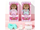 14"BLOW MOLD DOLL W/ACCESSORIES & 3D EYES & 12 SOUND IC(INCLUDED BATTERY),2ASST