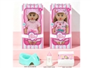 14"BLOW MOLD DOLL W/ACCESSORIES & 3D EYES & 12 SOUND IC(INCLUDED BATTERY),2ASST
