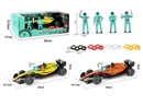 (1:18)大号惯性灯光声音F1方程车+比赛人+轮胎