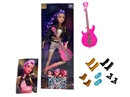 K-POP 猎魔女团真人版11.5寸12关节实身鲁米佐伊米cospiay朋克芭比带吉他，金貂卡片一张