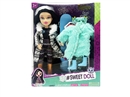 OMG  BRATZ   冬天系列10寸大脚大腿实身毛绒大头贝兹娃娃带滑冰套装带一件毛绒衣服