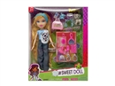 OMG  BRATZ 系列10寸大脚大腿实身毛绒大头贝兹娃娃饰品8件套装宠物套装7件套带钻石包