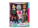 OMG  BRATZ   夏天系列10寸大脚大腿实身毛绒大头贝兹娃娃双人带金丝毛带一束真花