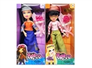 OMG  BRATZ   冬天系列10寸大脚大腿实身毛绒大头贝兹娃娃带一束真花