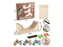 DIE-CAST FIDGET SPINNER W/WOODEN SCENE