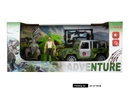 FRICTION DINOSAUE CAR SET W/LIGHT & SOUND(INCLUDED BATTERY)