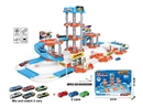 PARKING LOT SET W/FREE WAY CAR 9PCS